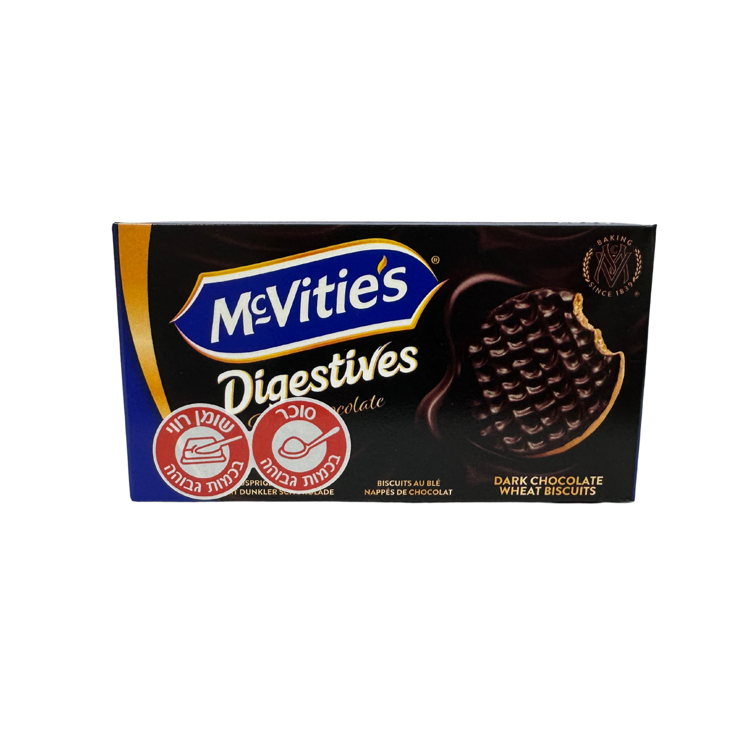 McVitie's Digestives Dark Chocolate - ביסקוויט חיטה שוקולד מריר