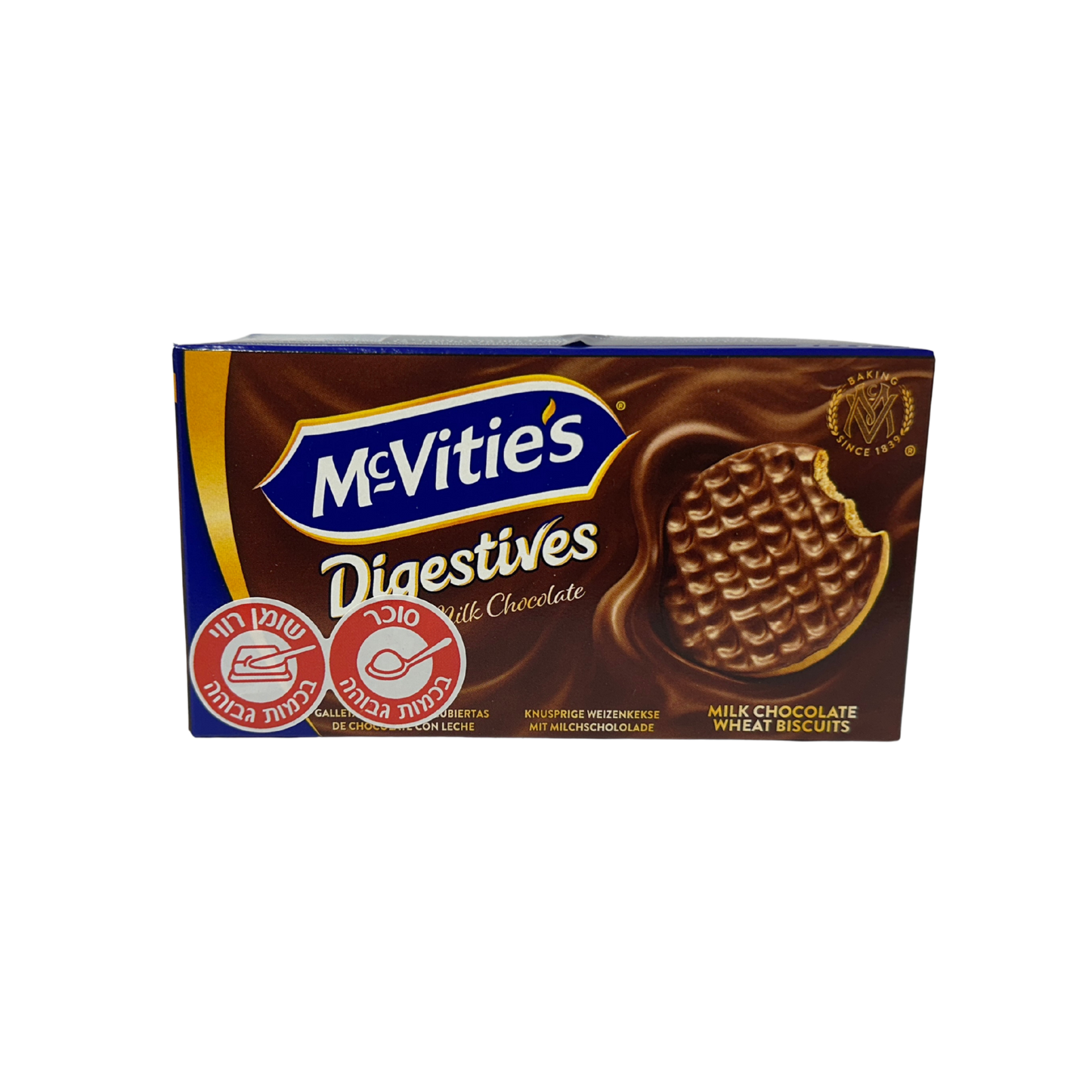 McVitie's Digestives Milk Chocolate - ביסקוויט חיטה שוקולד חלב